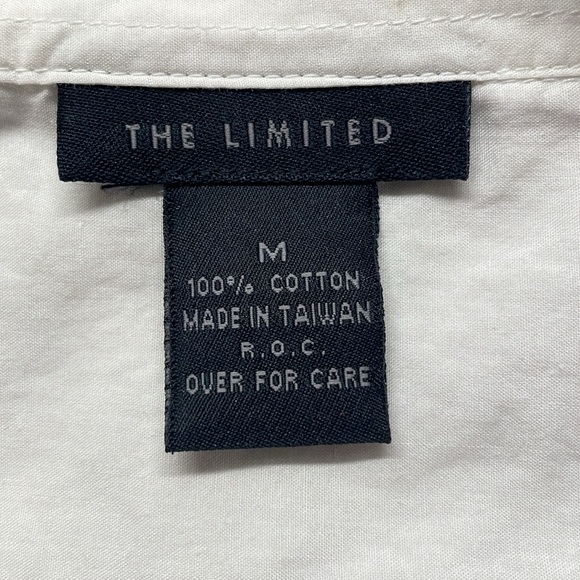 Vintage 90s the Limited white button-down shirt 100% cotton womens size M medium - Picture 8 of 10